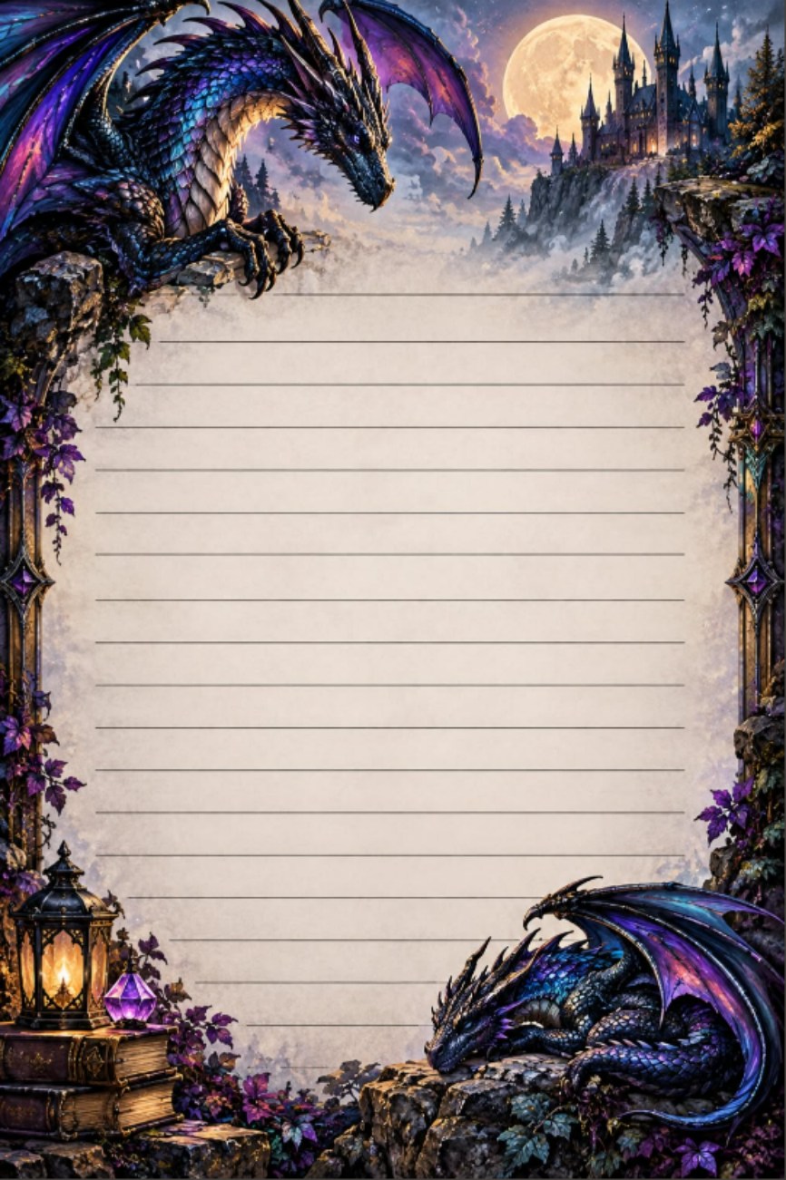 Dragon notepad — catalog artwork preview