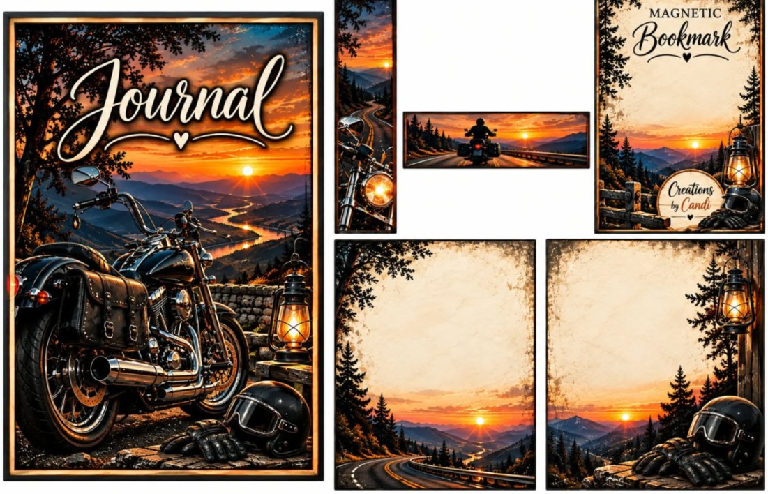 Motorcycle Sunset — catalog artwork preview