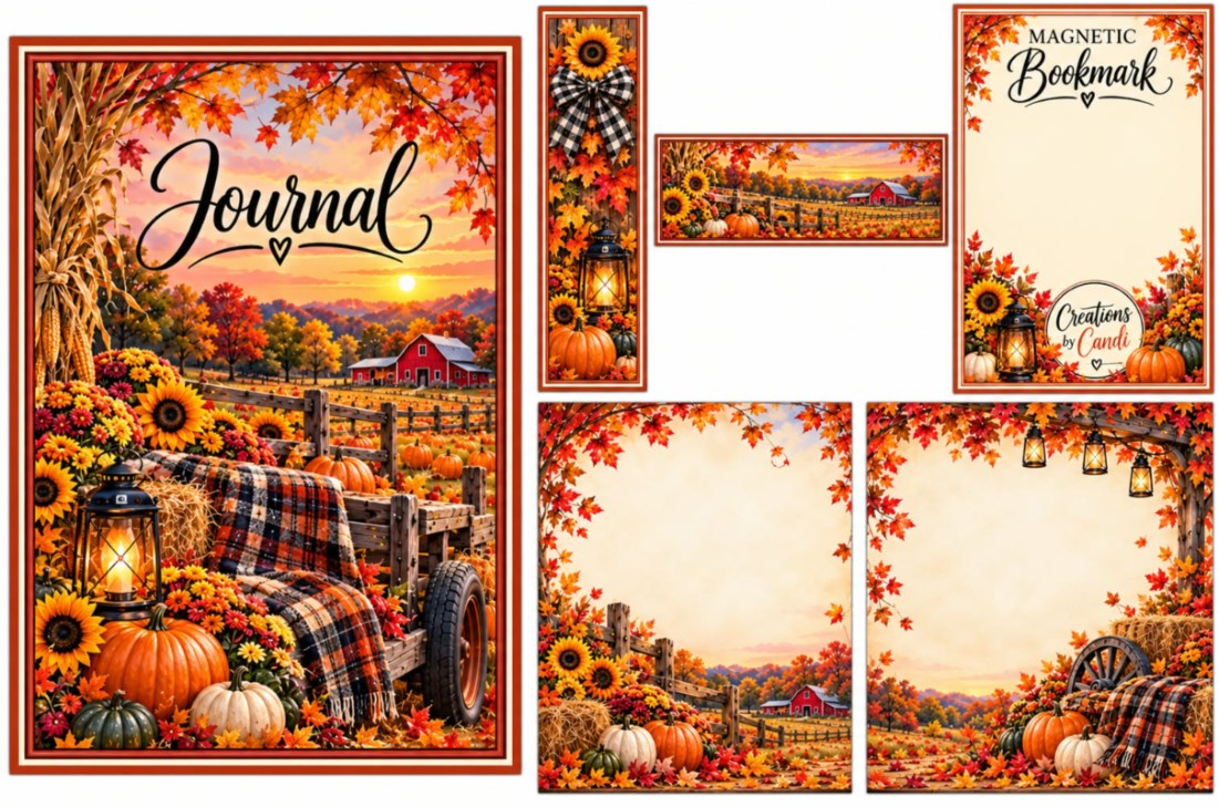 Autumn Pumpkins & Sunflowers — catalog artwork preview