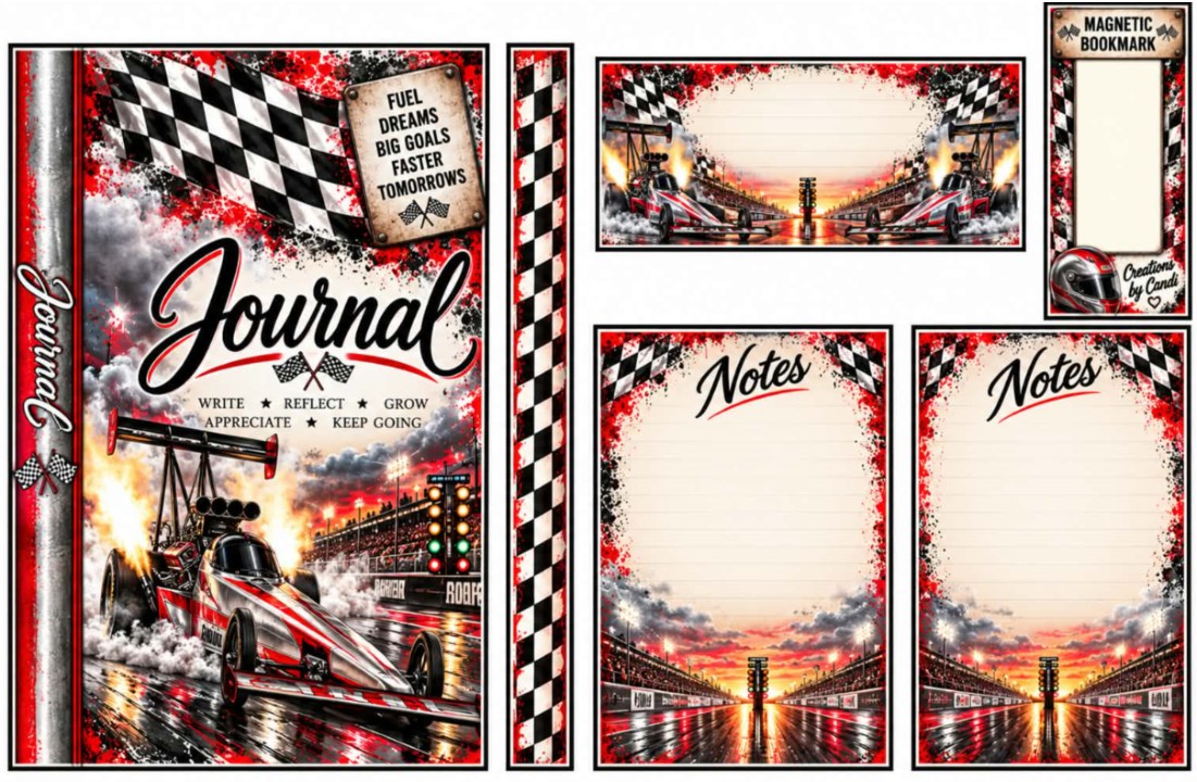 Racing — red & silver — catalog artwork preview