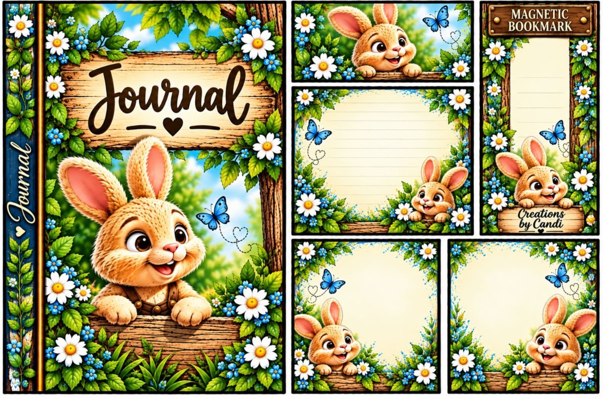 Bitty Baby Bunny journal set — catalog artwork preview