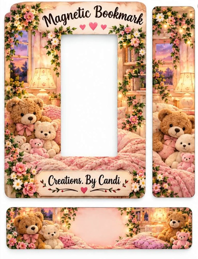 Cozy Teddy Bears bookmarks — catalog artwork preview
