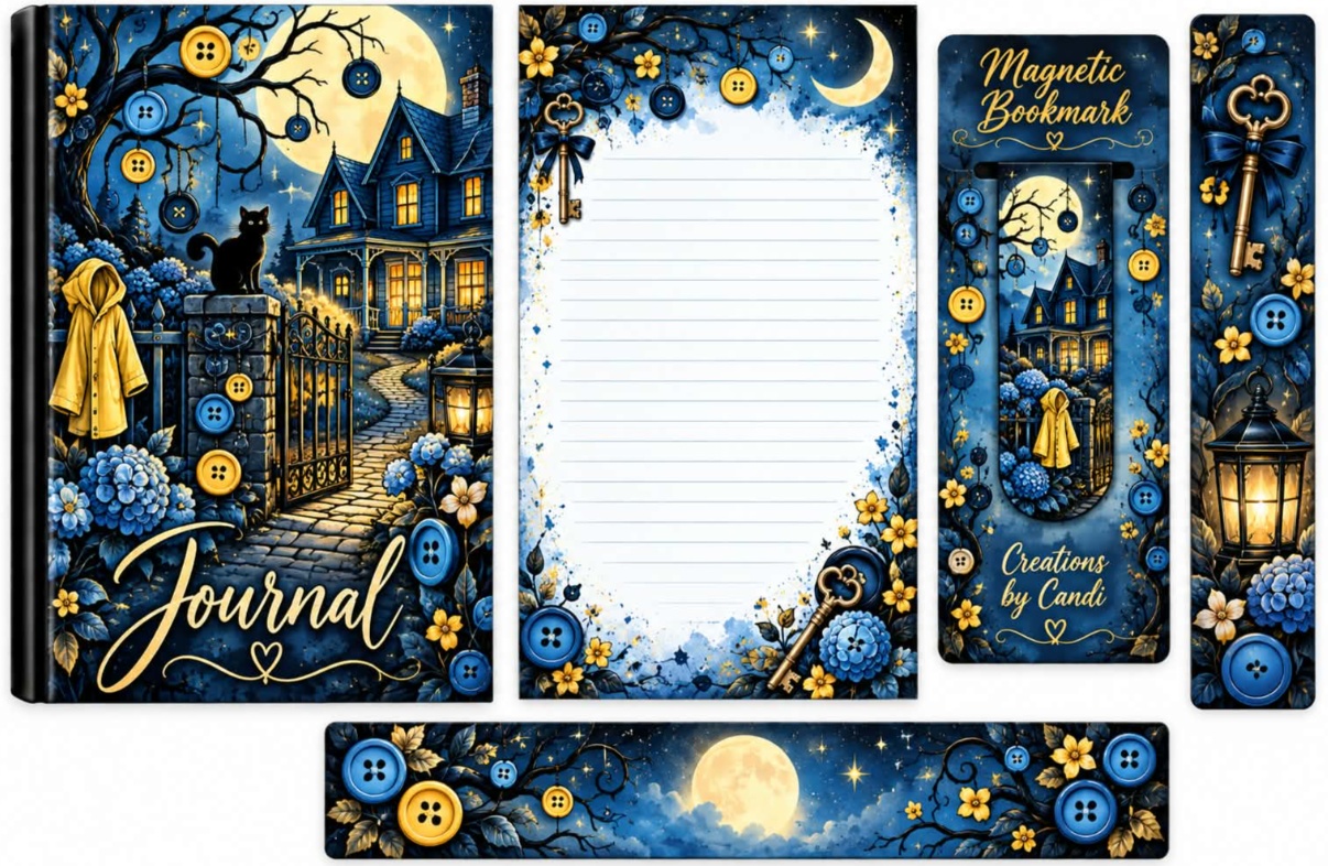 Moonlit Keys & Cottage — catalog artwork preview