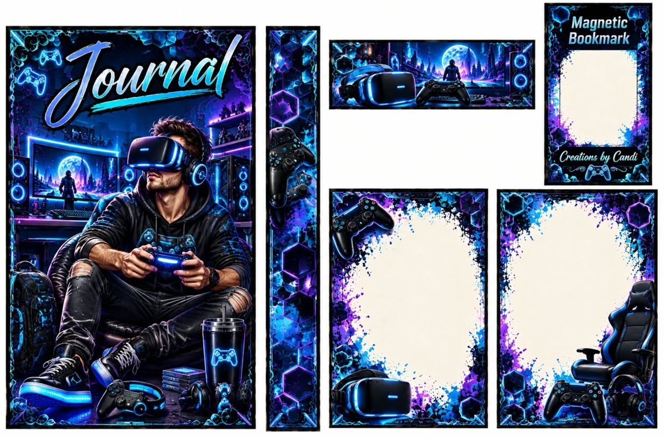 Blue Virtual Reality Gamer — catalog artwork preview