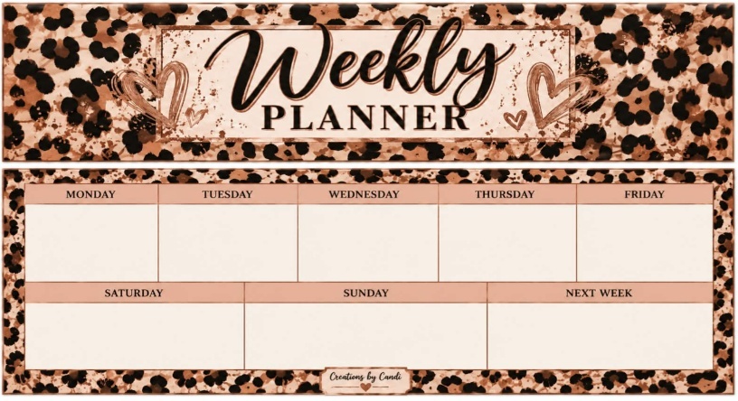 Weekly Planner — Leopard Print — catalog artwork preview