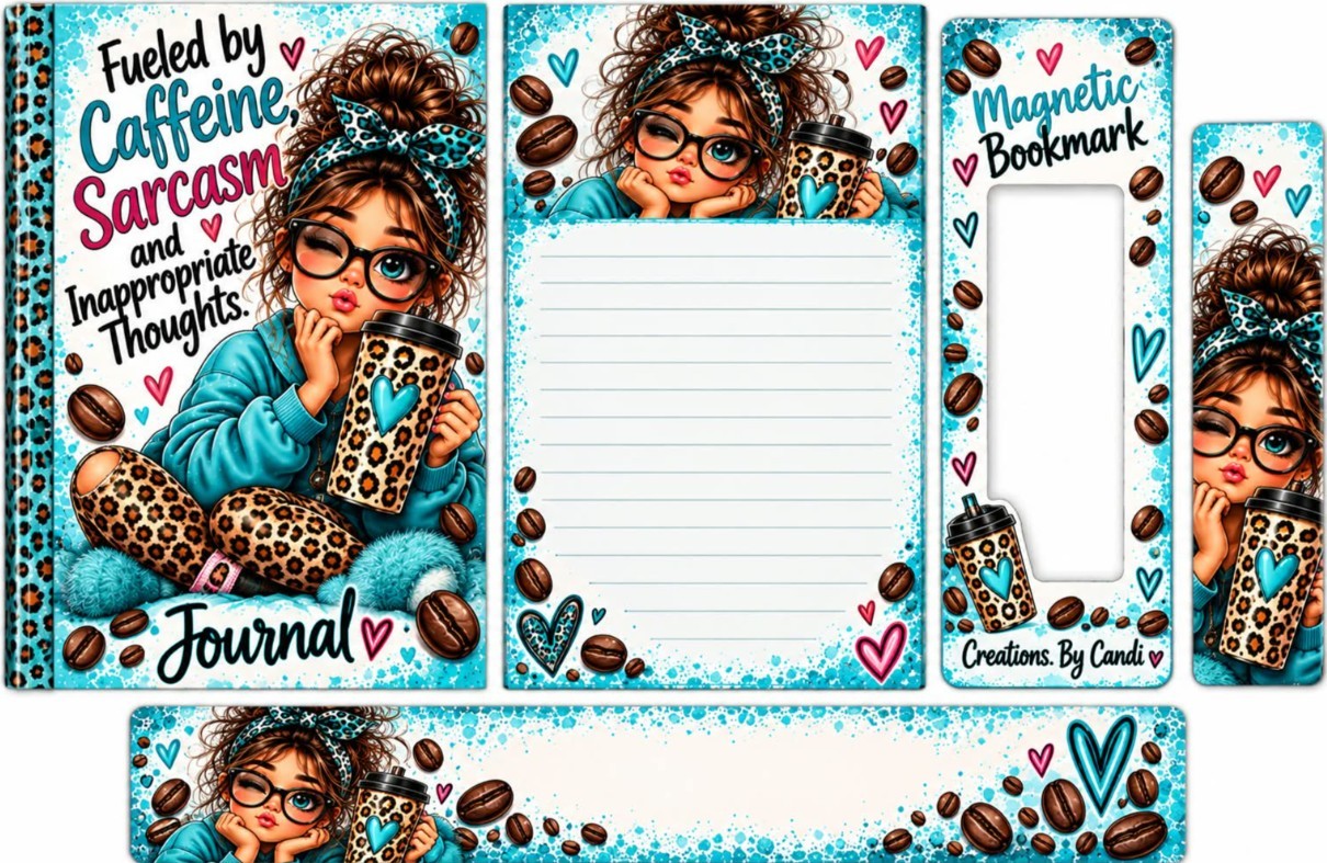 Fueled by Caffeine — turquoise — catalog artwork preview