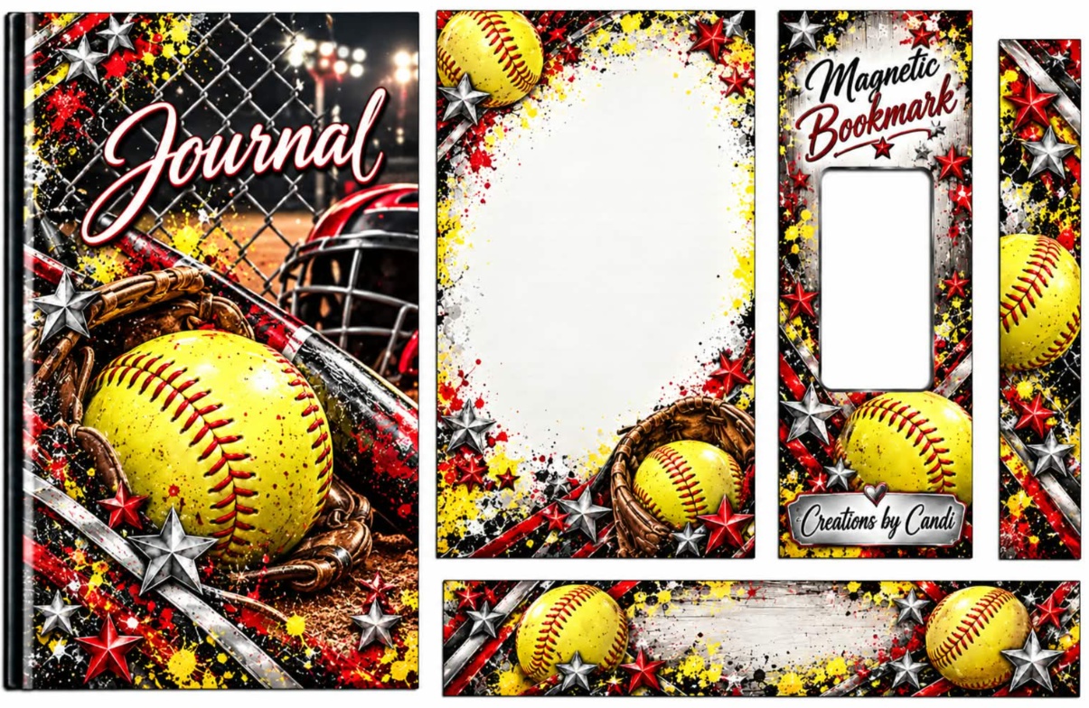 Softball — Red & Black — catalog artwork preview
